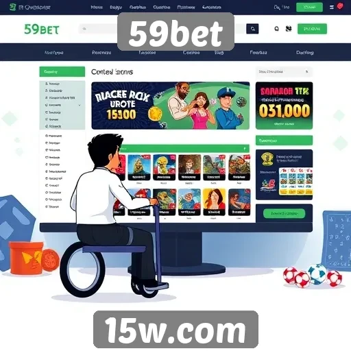 Análise da interface do usuário no site 59bet